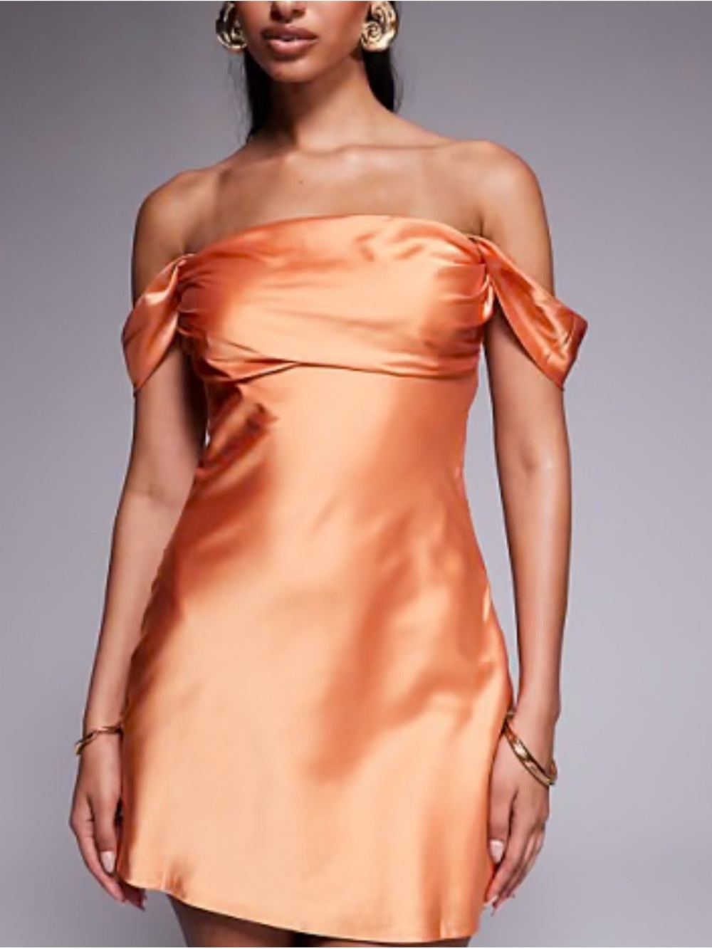 Princess Polly Satin Mini Dress in Orange